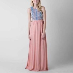 Flying Tomato Sleeveless Embroidered Maxi Dress